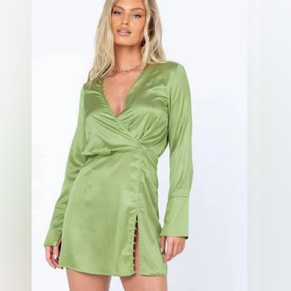 Princess Polly Charmayanne Mini Dress Green Size 0